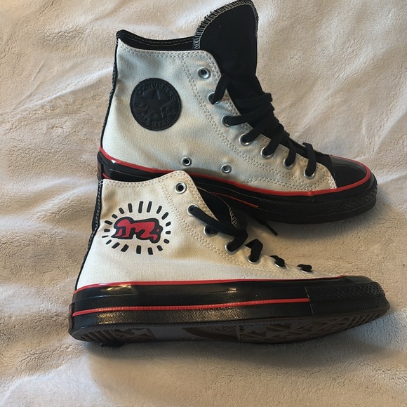 Custom Keith Haring Converse women’s Sz 8 - Picture 4 of 11